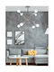 Home Lighting Gwen Pendant Light Silver with Socket E27 75x75x57cm