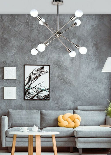 Home Lighting Gwen Hängelampe Silber mit Fassung E27 75x75x57cm.