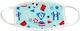 Παιδική Υφασμάτινη Μάσκα Ποδόσφαιρο Γαλάζια 1τμχ