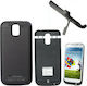 Book Case Battery+Stand Kunststoff Schwarz (Galaxy S4 Mini)