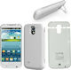 Book Case Battery+Stand Пластмаса Бял (Galaxy S4 mini)