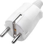 Adeleq Male Schuko Plug White