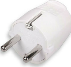 Eurolamp Male Schuko Plug White