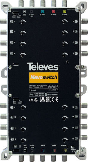 Televes Nevoswitch 5 Inputs - 16 Outputs Multiswitch Satellite 714505