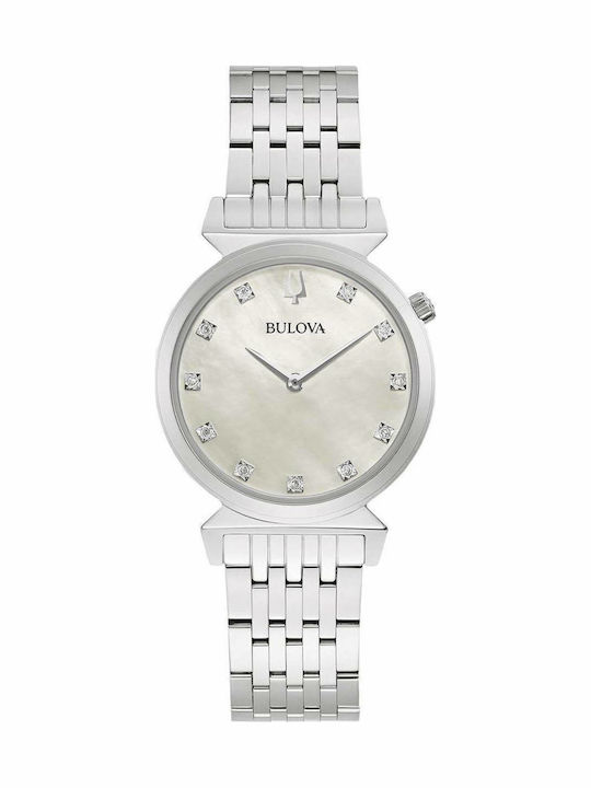 Bulova Classic Crystal Women's Watch with Silver Metal Bracelet