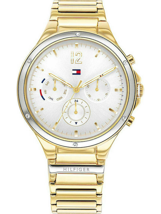 Tommy Hilfiger Eve Women's Watch Chronograph with Gold Metal Bracelet