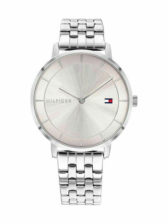 Tommy Hilfiger Tea Ceas de Damă cu Argintiu Brățară Metalică