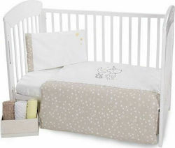 Kikka Boo Baby Crib Bedding Set Little Dreamer Stars 3pcs Beige