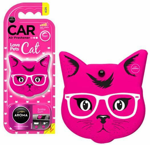 Aroma Car Αρωματική Καρτέλα Κρεμαστή Αυτοκινήτου Cat Pink Blossom 10.5gr