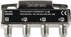 Televes F 3W 5-2400 Mhz Splitter Satellite 5151