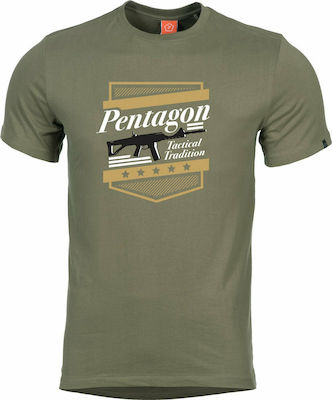 Pentagon Ageron "A.C.R." T-shirt Olive in Khaki Farbe K09012-ACR-06