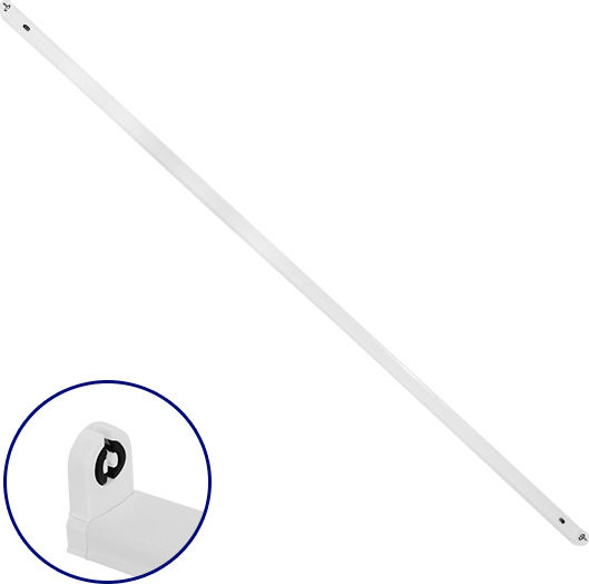 GloboStar Lichtleiste Einseitiges mit 1 Platz für LED-Lampe T5 150cm