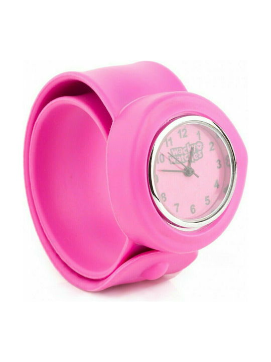 Kids Analog Watch Wacky Slap 3D with Rubber/Plastic Strap Pink