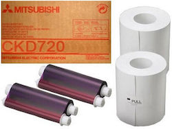Mitsubishi Electric CK-D715 Cartuș de cerneală autentic Hârtie pentru CP-D90DW-P/CP-D70DW-S/CP-D707DW-S 2buc