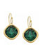 Puppis Earrings Pendants made of Steel Gold Plated with Stones PUW11351G