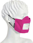 Pennie Cloth Face Mask with Clear Window Fuchsia 420103-32 1pcs