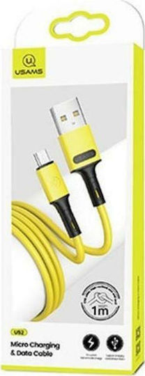 Usams SJ435 Regulär USB 2.0 auf Micro-USB-Kabel Gelb 1m (SJ435USB03) 1Stück