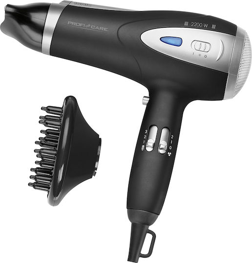 ProfiCare PC-HT 3047 Ionic Haartrockner mit Diffusor 2200W Black