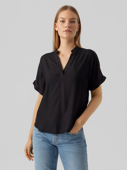 ヴェロモーダ Vero Moda 【 Short Sleeve Blouse Women 】 レディース Vero Moda 10279697 Women's Summer Blouse Cotton Short Sleeve