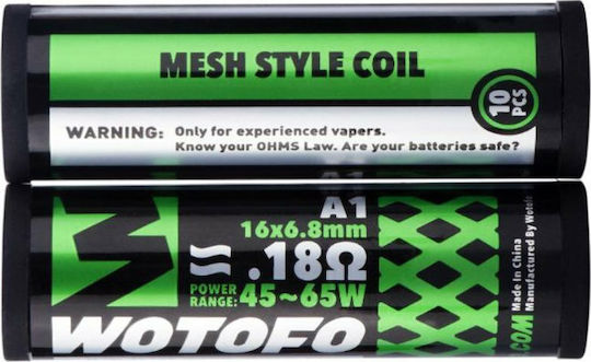Wotofo Sârmă pentru D.I.Y Țigaretă Electronică Mesh Style 0.18ohm Coil-uri 10 Bucăți