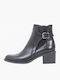 Alpe Women's Leather Medium Heel Chelsea Boots Black