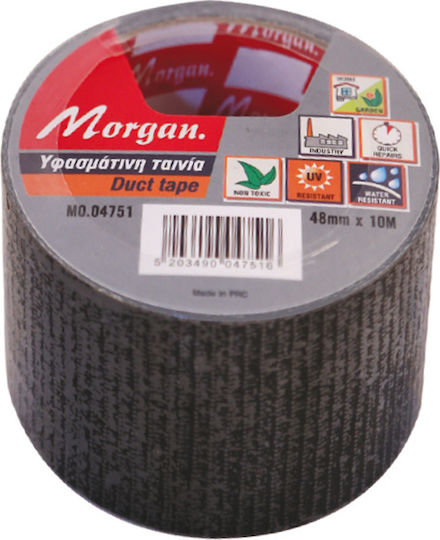 Morgan Черен Самозалепваща Лента за тъкани Черен 48ммx10м 1бр Morgan Черен Самозалепваща Лента за тъкани Черен 48ммx10м 1бр