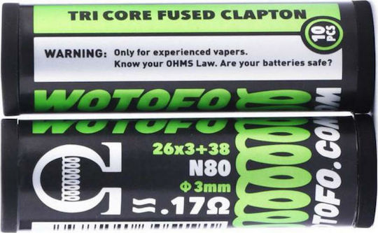 Wotofo Tri Core Fused Clapton Fir Pentru Materiale Pentru Țigarete Electronice D.I.Y 26*3+38G 10 Bucăți