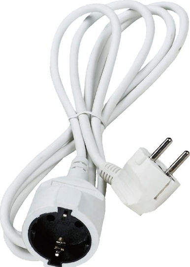 Extension Cable Cord 3x1.5mm²/5m White