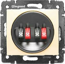 Legrand Valena Механизъм Hi Fi Двойна Крем Гнездо Говорител без Рамка в Бежов цвят 774324