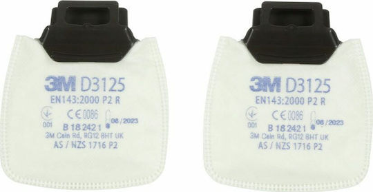 3M D3125 Φίλτρα Μάσκας 2τμχ P2 R