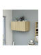 Wand Wohnzimmer Vitrine aus Spanplatte Sonoma 80x39x40cm