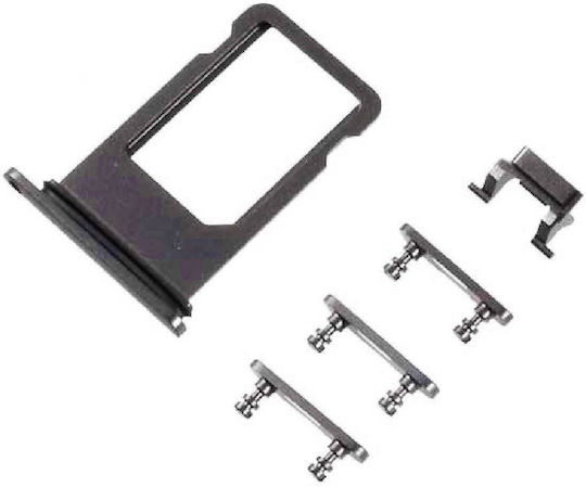 Υποδοχή κάρτας SIM Side Button Μαύρο για iPhone 8 Plus