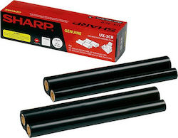 Sharp UX-3CR Genuine Black Ribbon Ink Cartridge 2pcs