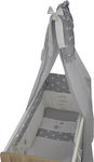 Bebe Stars Baby Cradle Bedding Set Stars 4pcs Gray