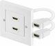 Goobay Πρίζα HDMI με Πλαίσιο MMK Wall Socket σε Λευκό χρώμα 51723