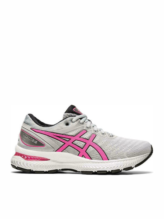 ASICS Gel-Nimbus 22 Γυναικεία Αθλητικά Παπούτσια Running Grey / Hot Pink