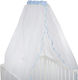 Mother Baby Mosquito Net Crib Piping Tulle 03381 Light Blue