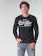 Superdry Vintage Infill Herren Langarmshirt Schwarz