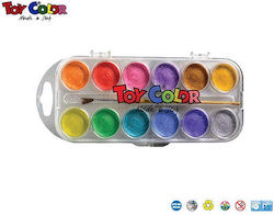 Toy Color Περλέ Aquarellfarbenset Bunte mit Pinsel 12Stück 220.767