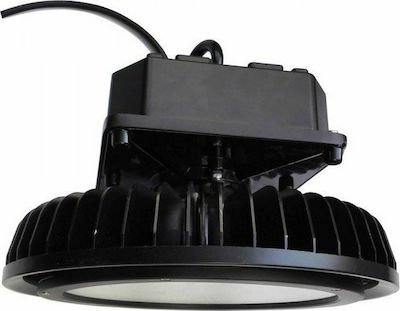 V-TAC Φωτιστικό Καμπάνα LED 500W Naturweiß 65000lm mit integrierter LED Schwarz Ø36xH18.2cm