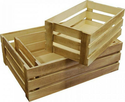 Next Wooden Craft Box 24161------2 Canvas Crates Set of 3