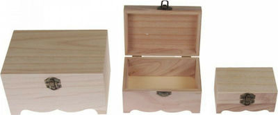 Next Wooden Craft Box 35275------2 Wooden Boxes Set of 3 pieces