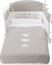 Pali Baby Crib Bedding Set Birillo 4pcs Gray