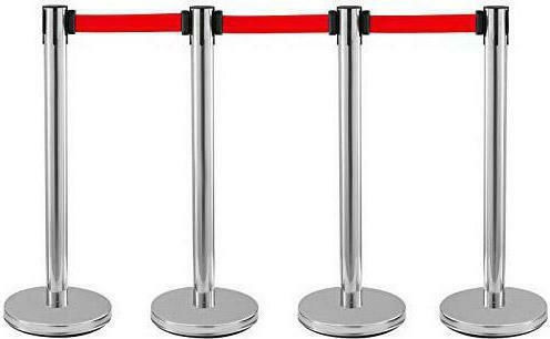 Next Systems Sicherheitsschranke Rot Set mit Gurtband 2mx91cm SR-200-4