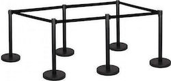 Next Systems Next Systems Safety Barrier Post Black Set with Strap 2mx91cm BBL-200-SET-6 Next Systems Next Systems Safety Barrier Post Black Set with Strap 2mx91cm BBL-200-SET-6