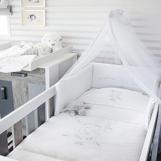 Baby Oliver Baby Bettwäsche-Set Für Krippe Weiß 3 Stück