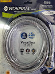 Viospiral Inox Shower Hose with Water-Saving Filter Silver Antitwist 200cm (1/2")