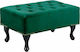 Velvet Upholstered Footstool Emma Cypress 78x46x40cm
