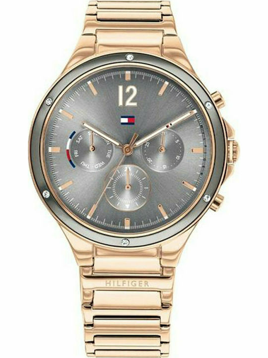 Tommy Hilfiger Eve Γυναικείο Ρολόι 38mm Μπαταρίας με Ροζ Χρυσό Μεταλλικό Μπρασελέ
