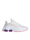 Adidas Quadcube Γυναικεία Sneakers Cloud White / Aluminium / Power Pink